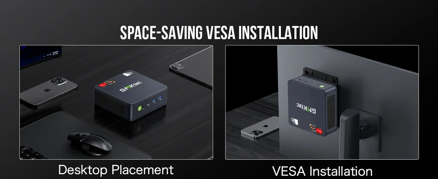 GMKtec M6 Mini PC – AMD R5 6600H 6-Core, 16GB DDR5, 512GB PCIe SSD, WiFi 6, BT5.2 Desktop Computer
