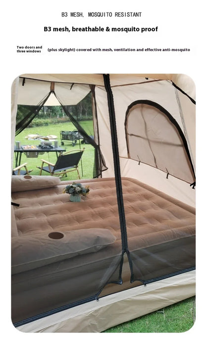Lohascamping Large Camping Air Tent – Inflatable One-Touch Dome Shelter for 4-5 People, Family Hiking & Outdoor Use