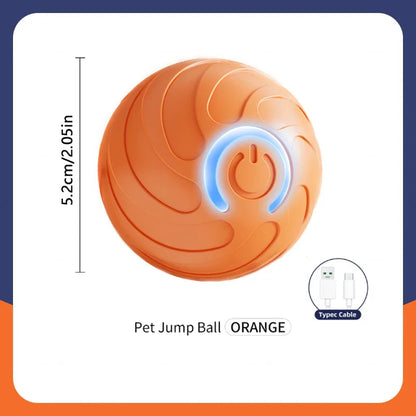 Smart Interactive Dog Toy Ball – USB Rechargeable Automatic Rolling & Bouncing Chew Toy for Puppies to Large Dogs