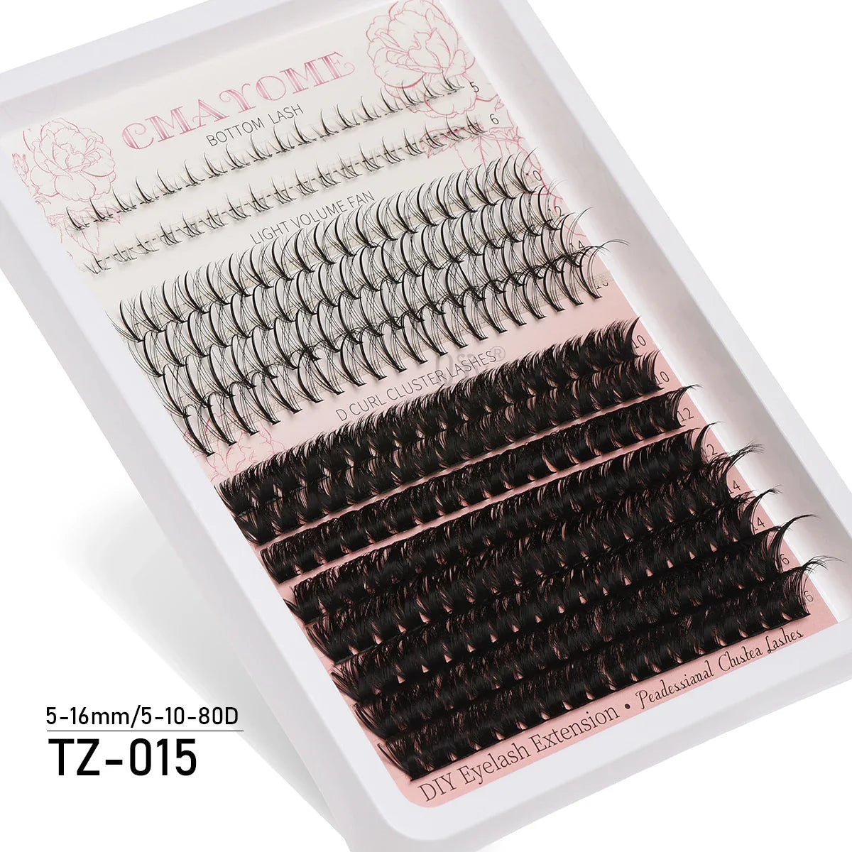 Individual Cluster Lashes – 20-100D Natural Look DIY Eyelash Extensions, 280pcs Mixed Tray Volume Lashes