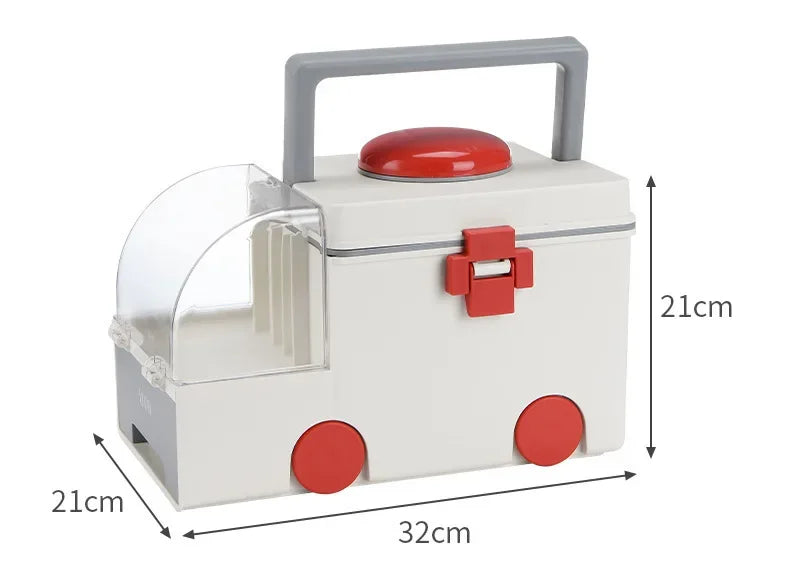 Multifunctional Ambulance Medicine Box – Large Capacity Portable Medical Storage for Household Use