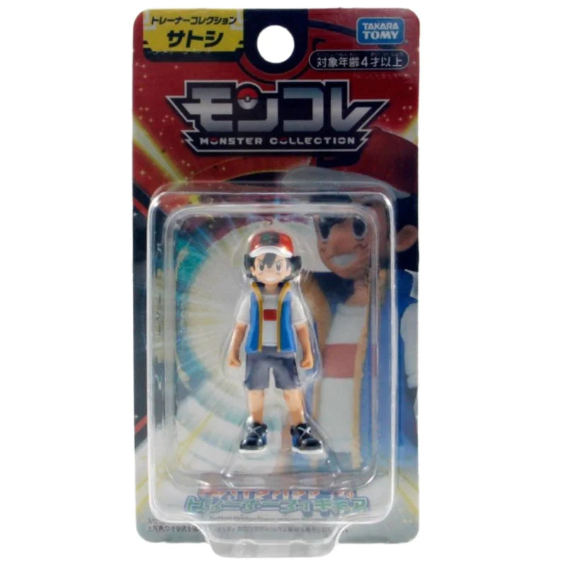 TOMY Pokémon Trainer Anime Figure Collection – Ash Ketchum, Leon, Cynthia & Steven Stone Kids Gift Toy