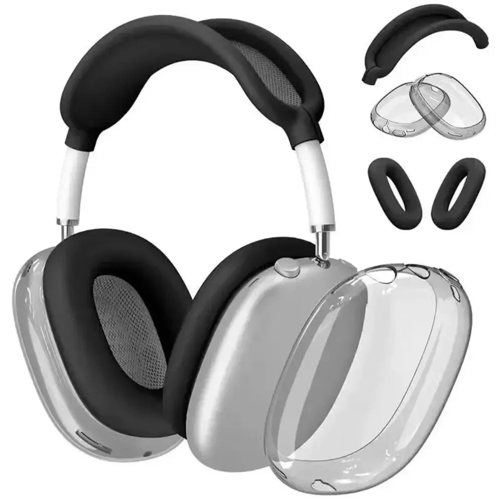 3-in-1 Soft Silicone Shockproof Case for AirPods Max – Anti-Scratch Headphones Skin Protector Cover