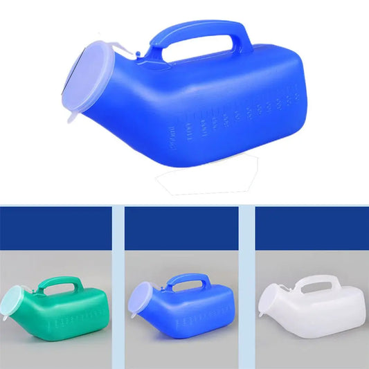 Portable 1200ml Men's Travel Urinal: Car, Camp, and Disability Urine Pee Bottle with Handle - Mobile Urinary Solution