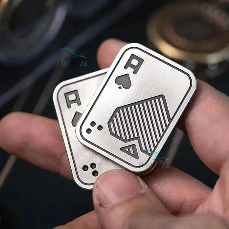 Metal EDC Push Slider Fidget Toy - Magnetic Finger Spinner Stress Relief Pocket Toy