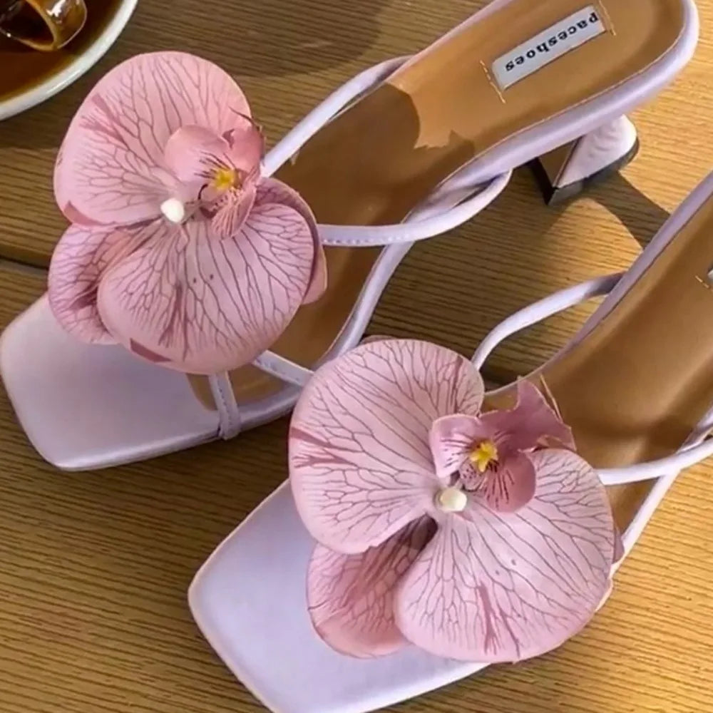 Colorful Thai Fairy Flower Shoe Buckles – Personalized Orchid Simulation Decor for Shoes