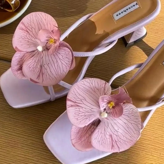 Colorful Thai Fairy Flower Shoe Buckles – Personalized Orchid Simulation Decor for Shoes