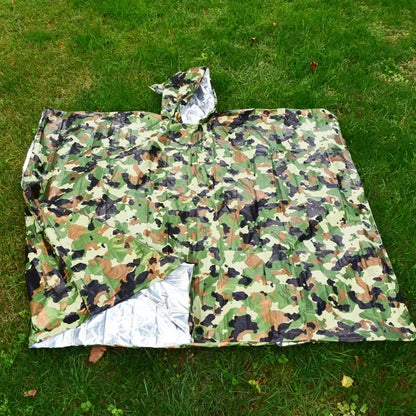 Outdoor Multifunction Raincoat - Waterproof Camping Raincoat & Reflective Emergency Survival Gear