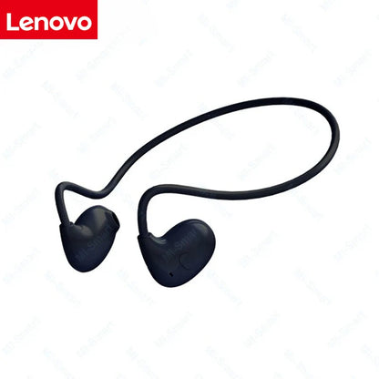 Lenovo Bluetooth 5.3 Wireless Bone Conduction Earphones — Waterproof Stereo Sports Earphones with Microphone, Over-Ear Design