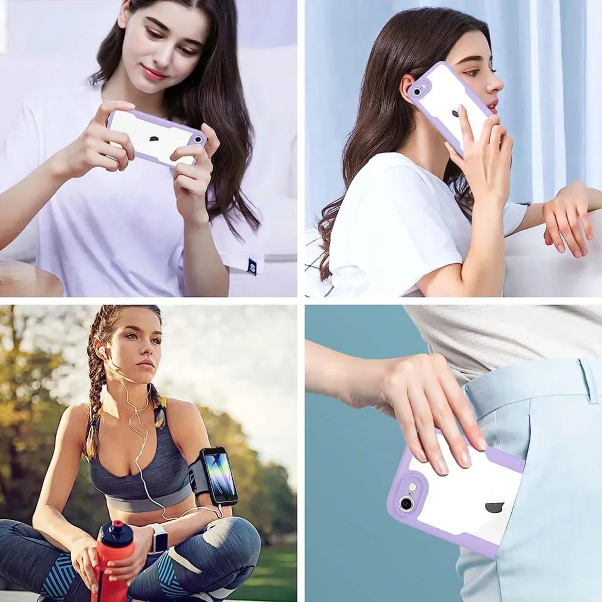 360° Full Body iPhone Case - Double-Sided Screen Protector Cover for iPhone SE 2020, SE 2022, 8 & 7