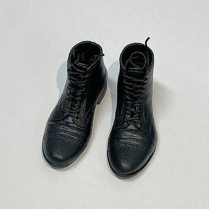 1/6 Scale Male Lace-Up Rubber Boots — Solid Soldier Shoes for 12'' Action Figures with Detachable Feet Dolls