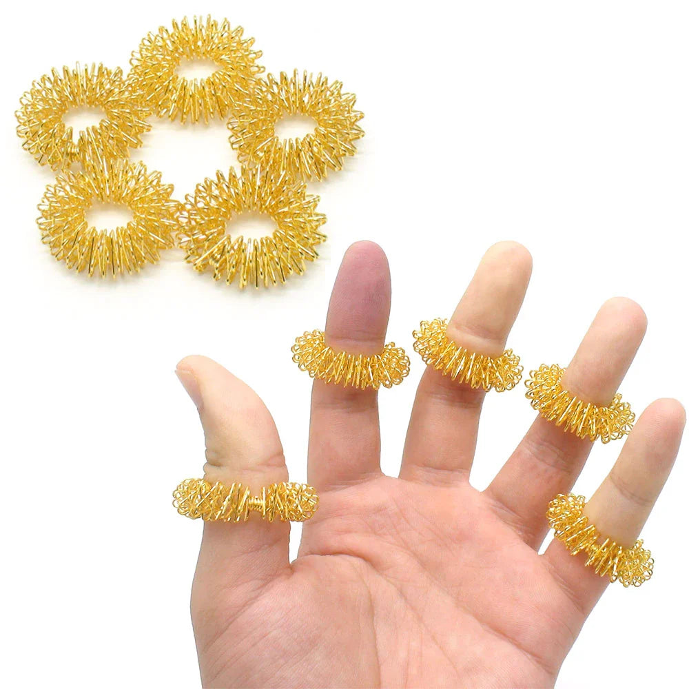 9pcs Hand & Foot Magnetic Therapy Spiky Massage Balls – Acupressure Trigger Point Pain Relief Pocket Massager