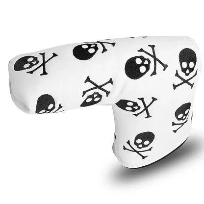Golf Putter Head Cover – PU Leather Blade Club Protector, Black & White, Universal Fit for Men & Women