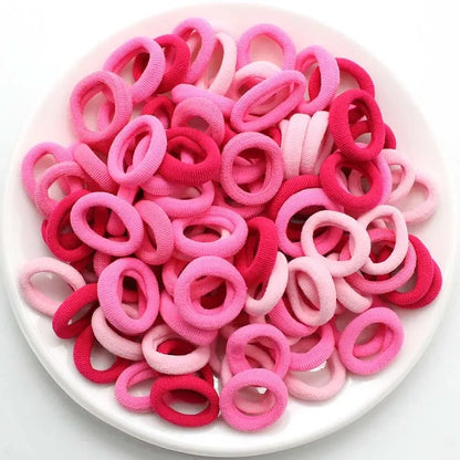 100/200PCS Colorful Nylon Elastic Hair Bands – Small Ponytail Holders for Women & Girls Hair Accessories