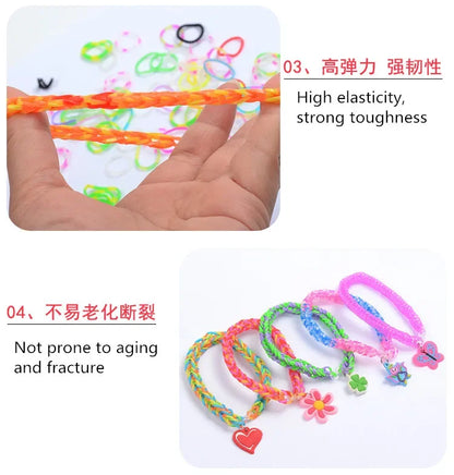 Creative Rainbow Loom Bands Set – Colorful DIY Rubber Bracelet Making Kit for Girls’ Crafts & Birthday Gifts