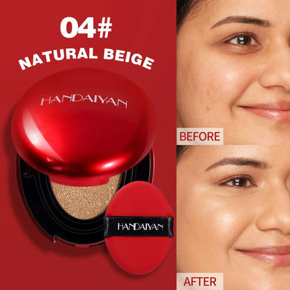 BB Cream Air Cushion Foundation - Full Coverage, Waterproof & Long-Lasting Brightening Makeup for Women - Korean Cosmetics
