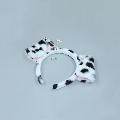 Folded Dog Ear Hairband - Kawaii Cartoon Puppy Cosplay Headwear for Students & Dog Lovers