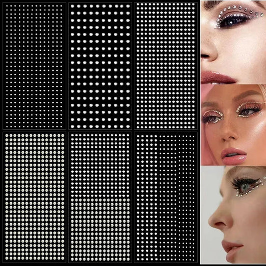 Mix 2mm/3mm/4mm Hair Pearls – Self-Adhesive Stickers for Hair, Face, Makeup, Nails & DIY Crafts