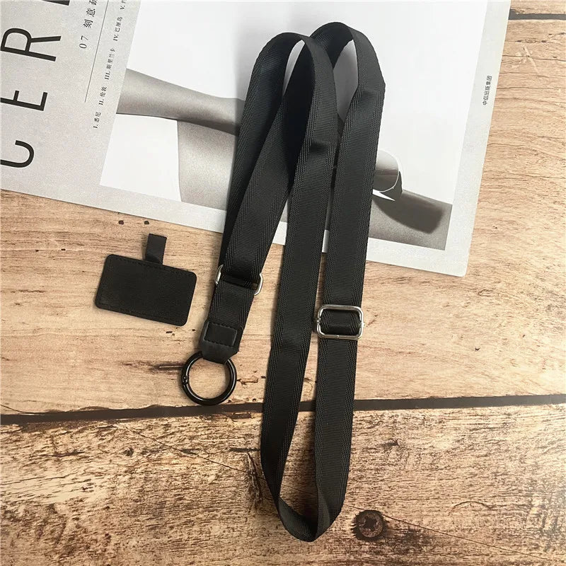 Polyester Adjustable Webbing Lanyard – Wrist & Neck Sling, Multifunctional Mobile Phone Rope with Gasket