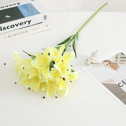 Artificial Silk Lily Bouquet – Creative Fake Flower Arrangement for Living Room, Sweetheart Decoration for Friends