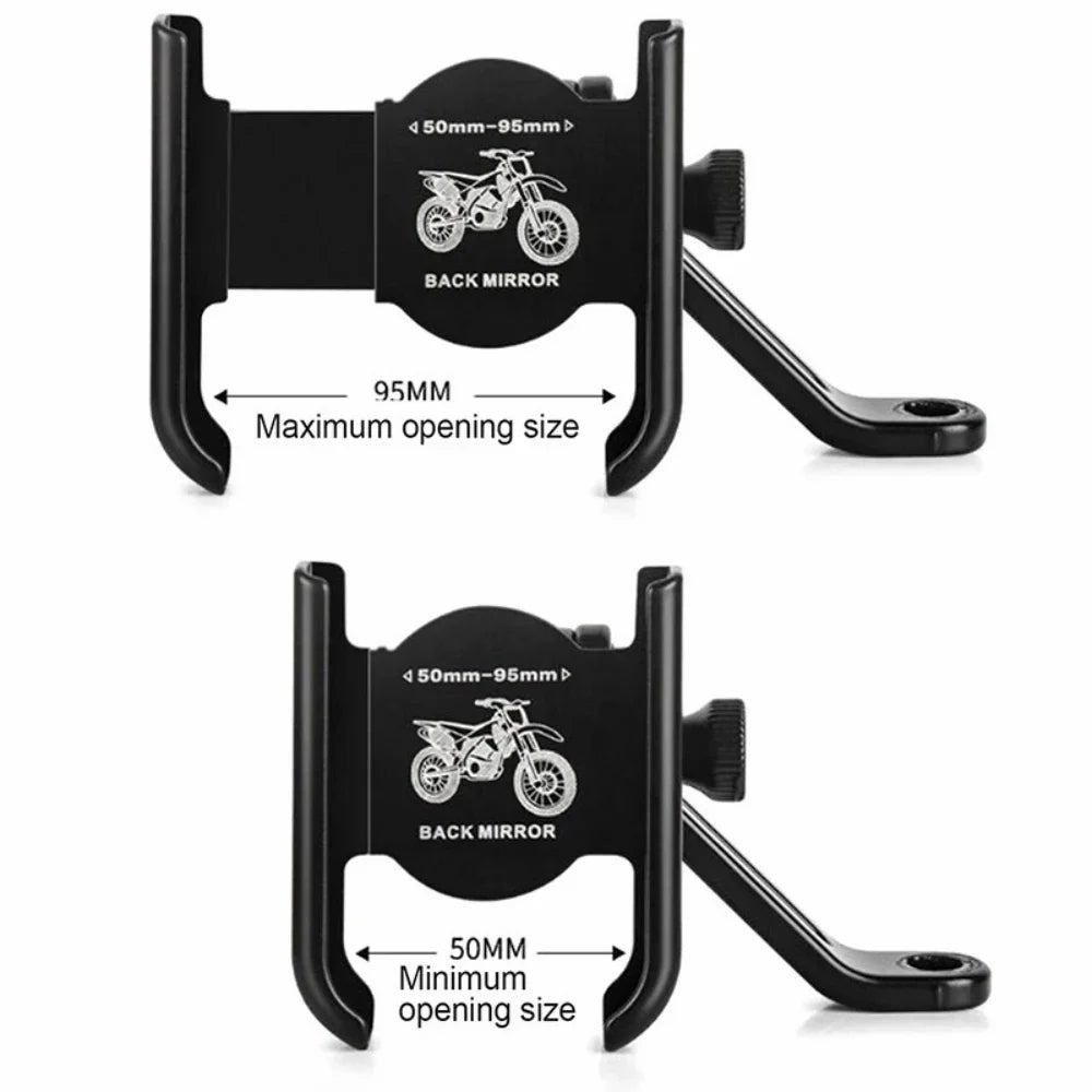 Aluminum Alloy Motorcycle & Bicycle Phone Holder — GPS Mounting Clip & Handlebar Bracket