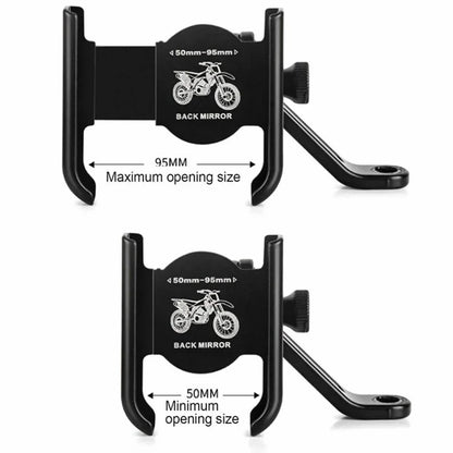 Aluminum Alloy Motorcycle & Bicycle Phone Holder — GPS Mounting Clip & Handlebar Bracket