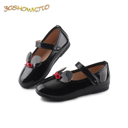 Baby Girls Patent Leather Flats - Soft PU Princess Shoes for Casual & Everyday Wear, Sizes 21-30