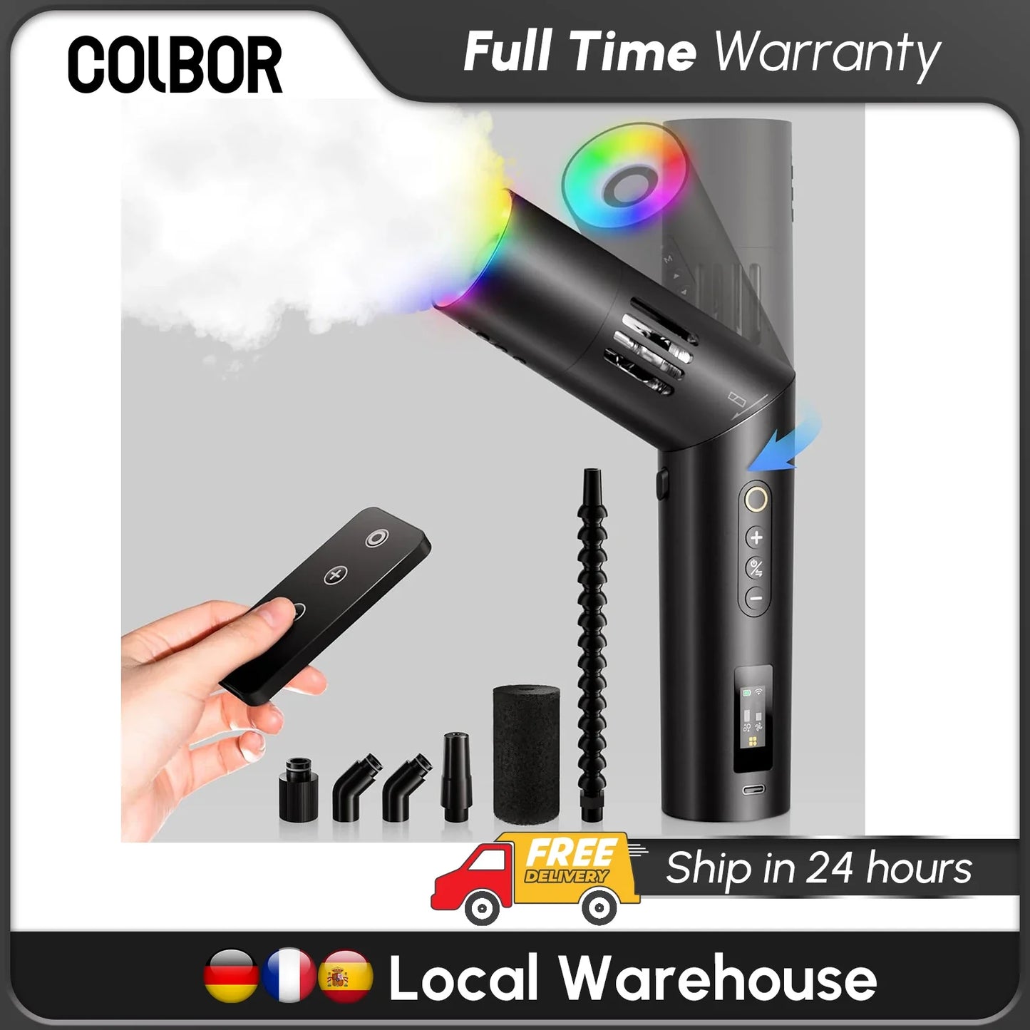 COLBOR CF5 Mini 40W Portable Fog Machine with Remote – Smoke Maker for Photography, Video Production & Special Effects
