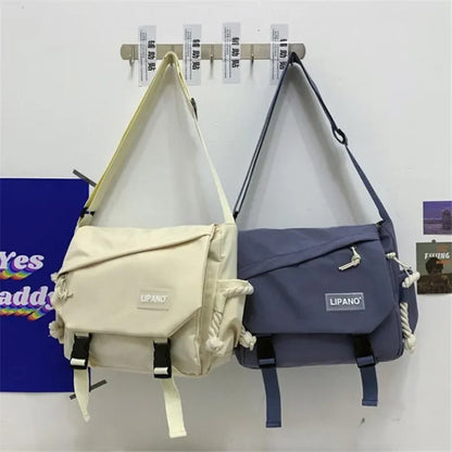 Youth Fashion Nylon Crossbody Bag – Large Capacity Canvas Shoulder Messenger School Bag for Women & Girls