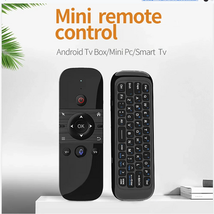 Wireless Air Voice Mouse 2-in-1 – 2.4G Bluetooth Mini Keyboard with Rechargeable Remote, IR Learning for Smart TV & Android TV Box
