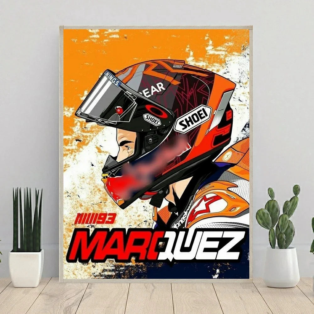 Marquez 5D Diamond Painting Motorcycle – DIY Sports Diamond Embroidery Mosaic Oil Painting for Home Decor and Gift