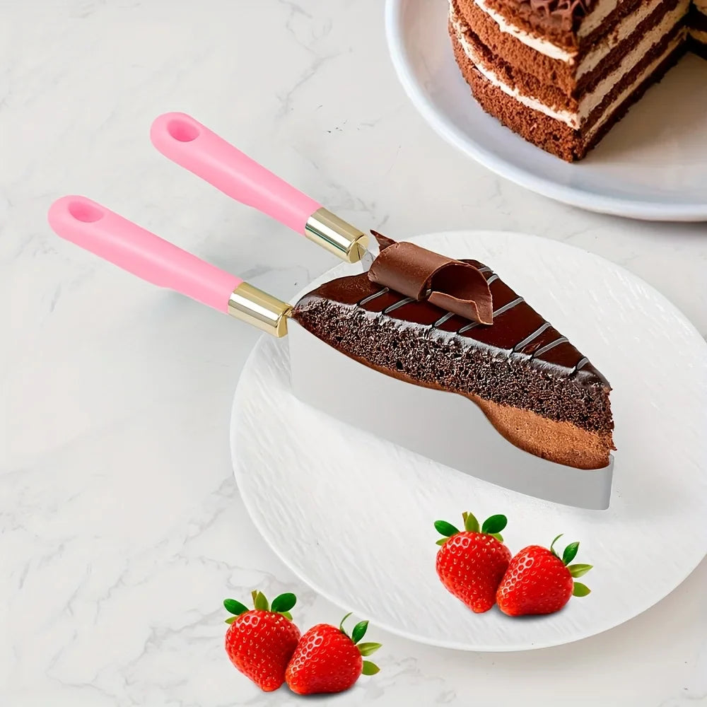 Stainless Steel Cake Slicer & Triangle Cutter Tool – Professional Baking Knife for Home, Bakery & Pastry Chefs