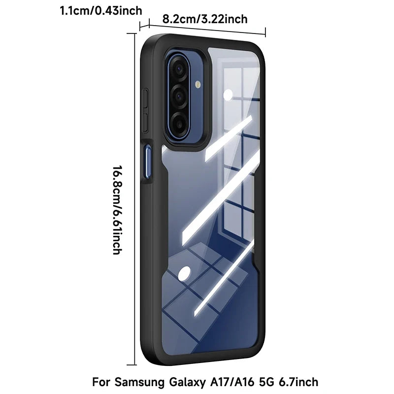 Samsung Galaxy A17–A16–A15–A14–A13–A12–A56–A55–A54–A53–A36–A35 5G Case - 360° Full Body Cover with Built-In Screen Protector