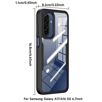 Samsung Galaxy A17–A16–A15–A14–A13–A12–A56–A55–A54–A53–A36–A35 5G Case - 360° Full Body Cover with Built-In Screen Protector