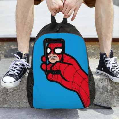 Custom Spider-Man Web Backpack – Water-Resistant School & College Bag for Men and Women