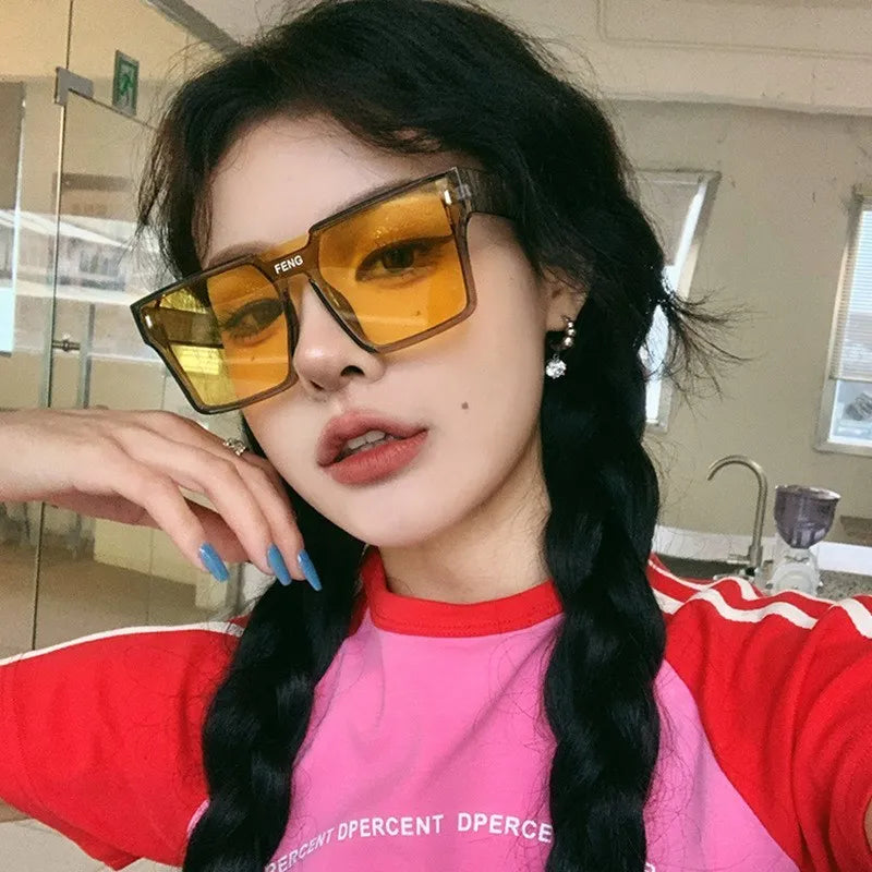 Luxury Vintage Square Sunglasses – Fashion Designer UV400 Sunshade Eyewear for Women & Men