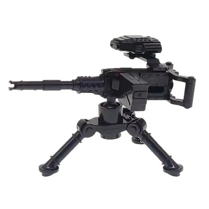 Military Building Blocks Soldier Set - Tactical Weapons Figures with Gatling Gun, Rifle, Mortar & Accessories Toy Kit
