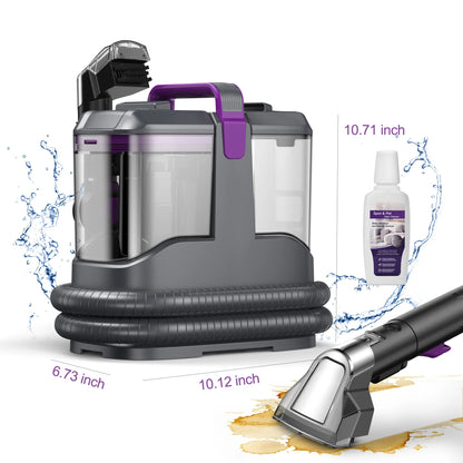 Portable Carpet & Upholstery Cleaner - 15KPa Spot Cleaning Machine for Carpets, Sofas & Car Seats