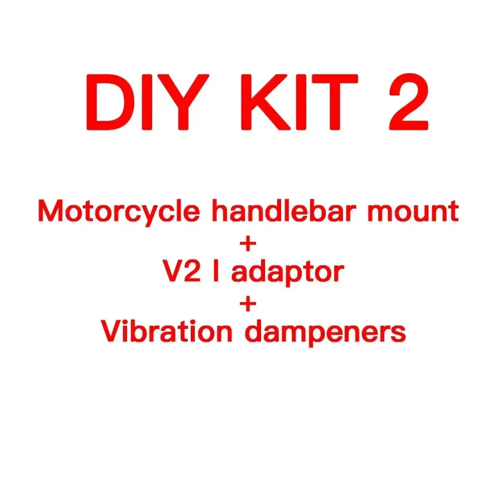Customized Bicycle & Motorcycle Phone Holder — Fork Stem Handlebar Mount with Dampeners, Brake & Clutch V2 Adaptor
