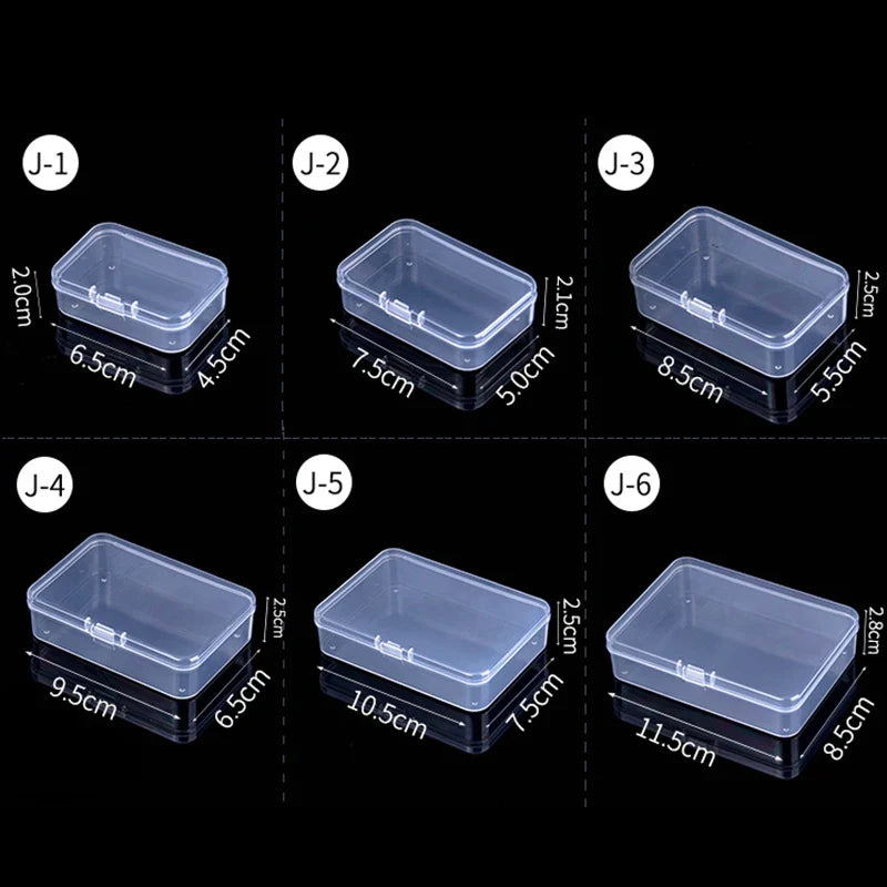 Mini Rectangular Plastic Storage Box – Translucent, Dustproof Jewelry & Small Item Container