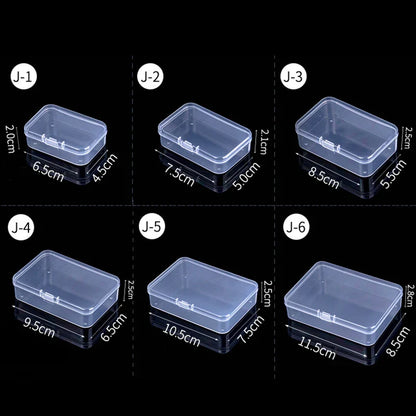 Mini Rectangular Plastic Storage Box – Translucent, Dustproof Jewelry & Small Item Container
