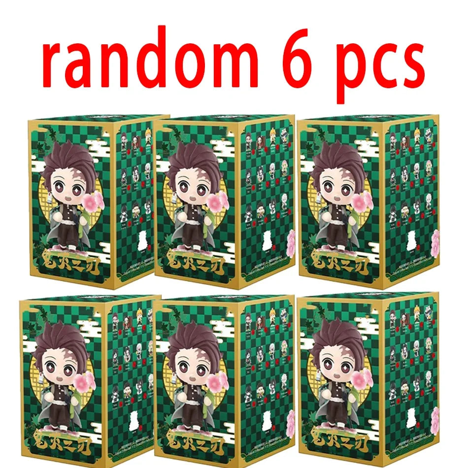 Anime Demon Slayer Blind Box Figures — 1-12pcs Tanjiro & Nezuko PVC Model Ornaments, Kids Christmas & Halloween Gift