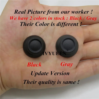 IVYUEEN 100PCS Black Analog Stick Caps – Thumb Grip Covers for PS5, PS4, PS3 & Xbox Controllers