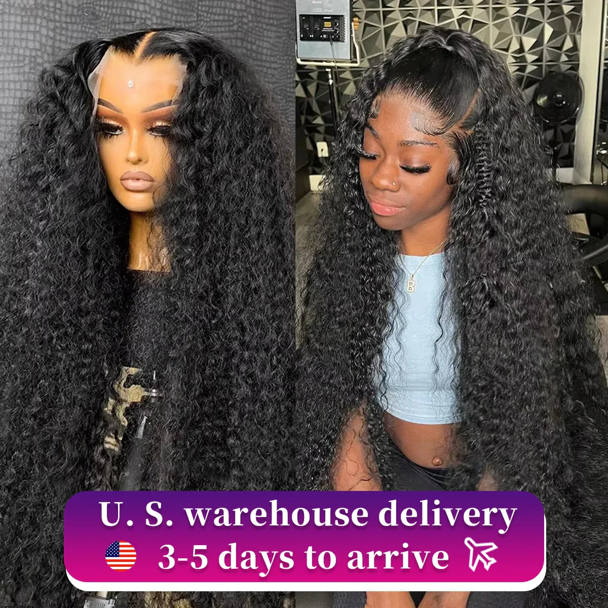 250 Density 13x6 HD Transparent Lace Frontal Wig – Deep Water Wave Curly, 30-34 Inch Human Hair for Women