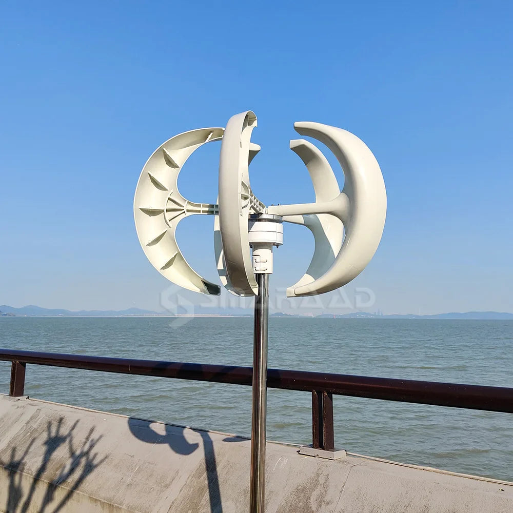 3000W Vertical Wind Turbine – 12V/24V/48V Small Windmill with 220V Output for Home & Farm, Includes MPPT Controller