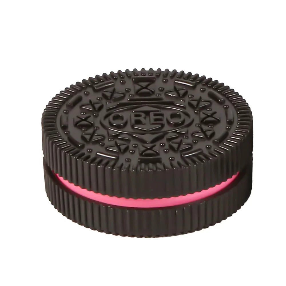 60mm Plastic Herb Grinder – Cookie Biscuit Design Tobacco & Spice Crusher for Smoking