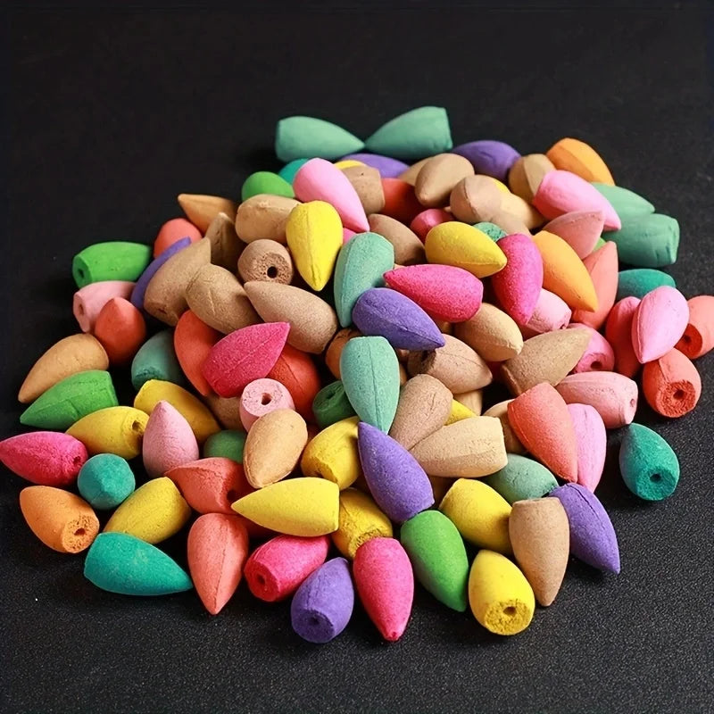 Backflow Incense Cones - Mixed Floral, Lavender, Sandalwood & Aloes Natural Scents