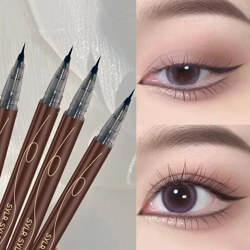 Ultra-Fine Waterproof Eyebrow Pencil & Sweat-Proof Liquid Eyeliner – Professional Dual-Purpose Durable Makeup Tool