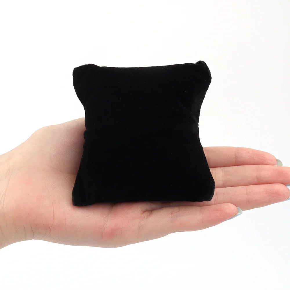 Velvet PU Leather Jewelry Pillow Stand – Organizer for Bracelets, Bangles, Anklets & Watches, Display & Photography Prop
