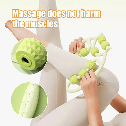 12-Round Circular Leg Slimming Massage Equipment : Muscle Stretch & Relaxation Tool, Leg Slimming Artifact & Clamp